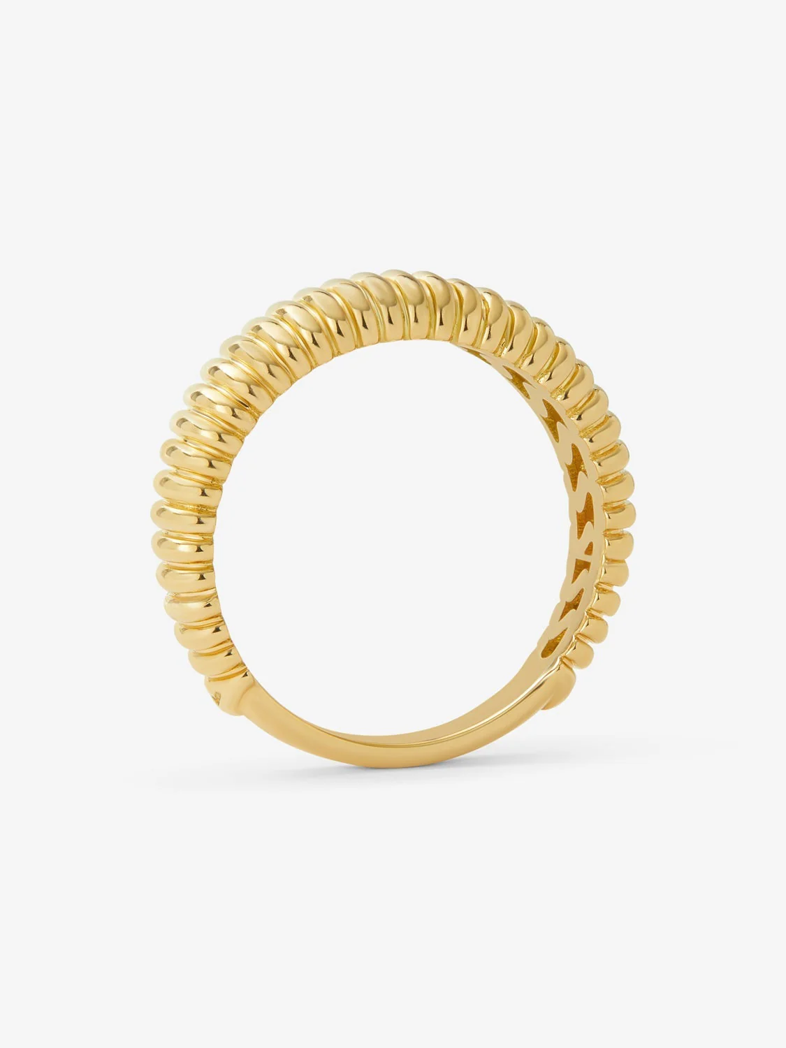 Anillo gallonado de oro amarillo de 18K - Image 5