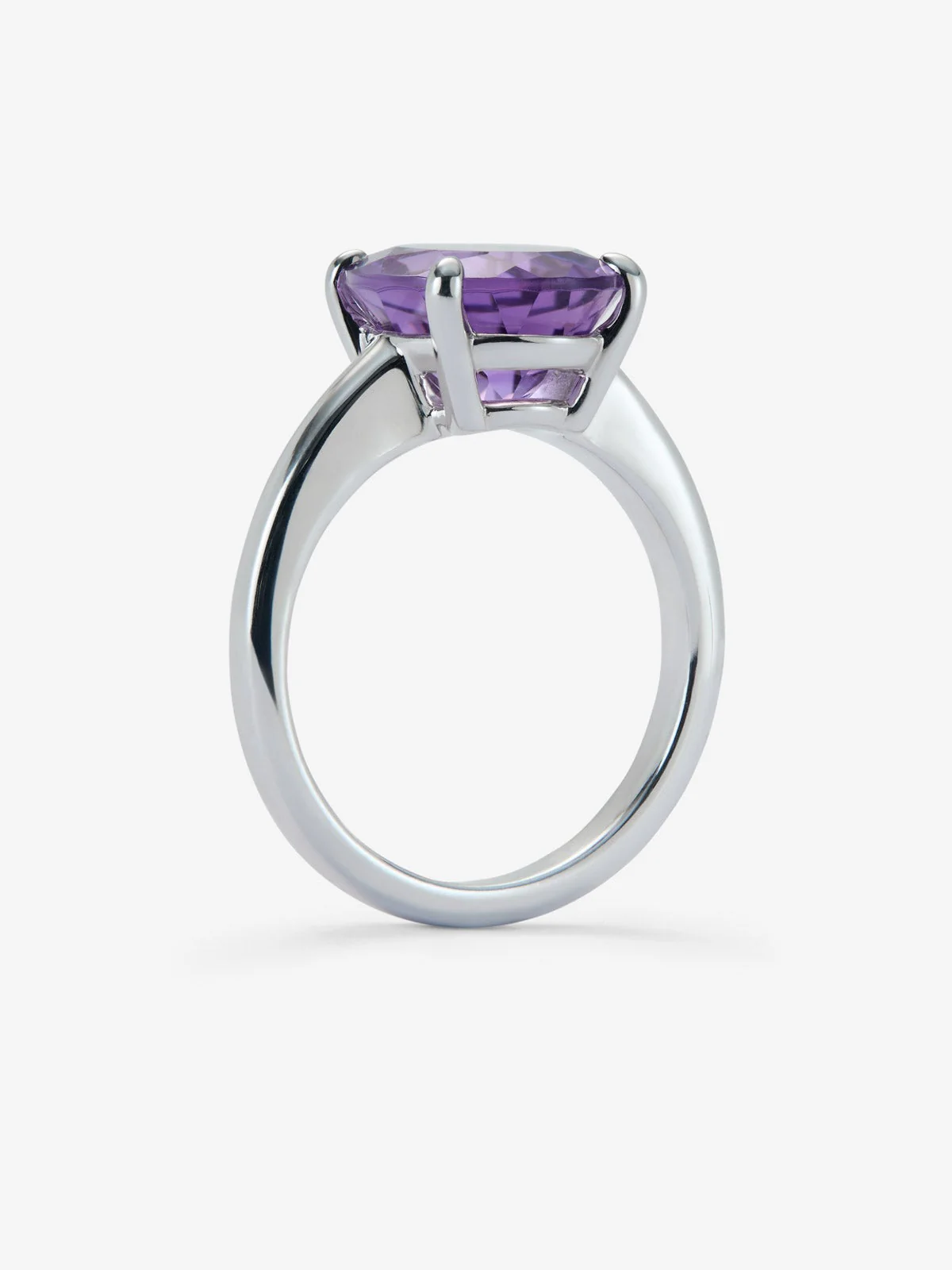Anillo tipo cocktail de plata 925 con amatista morada - Image 3