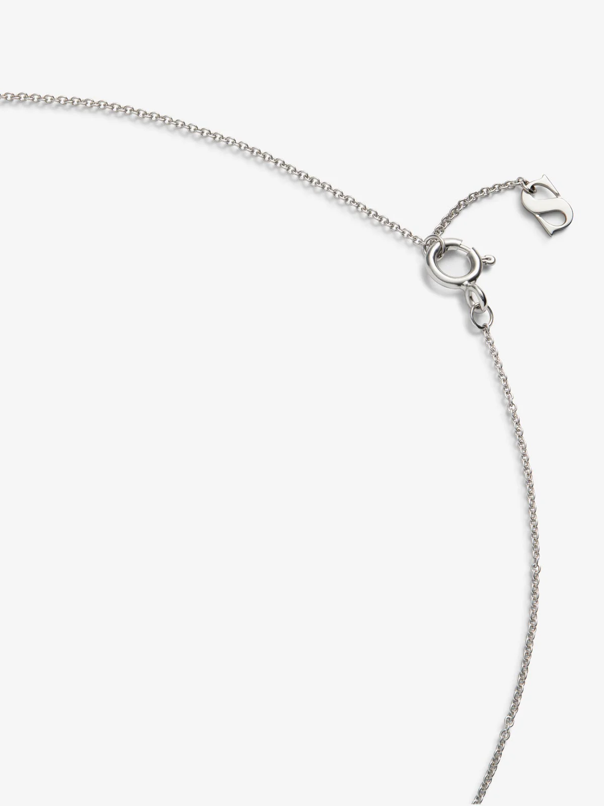 Colgante de oro blanco de 18K con diamantes en talla brillante y baguette de 0,5 cts - Image 5