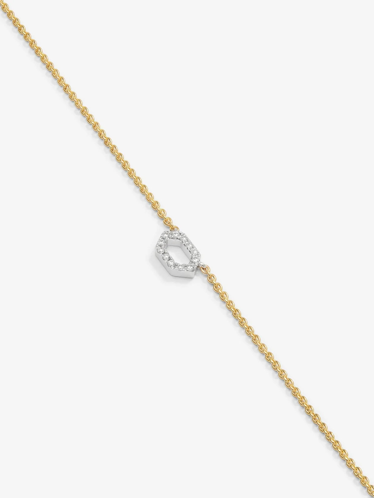 Colgante de oro blancoy amarillo de 18K con diamantes blancos en talla brillante de 0,06 cts - Image 3